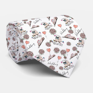 Corbata de Boda con pájaros de novios Krawatte