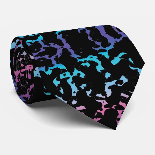 Corbata de leopardo degradado lindo krawatte (Gerollt)