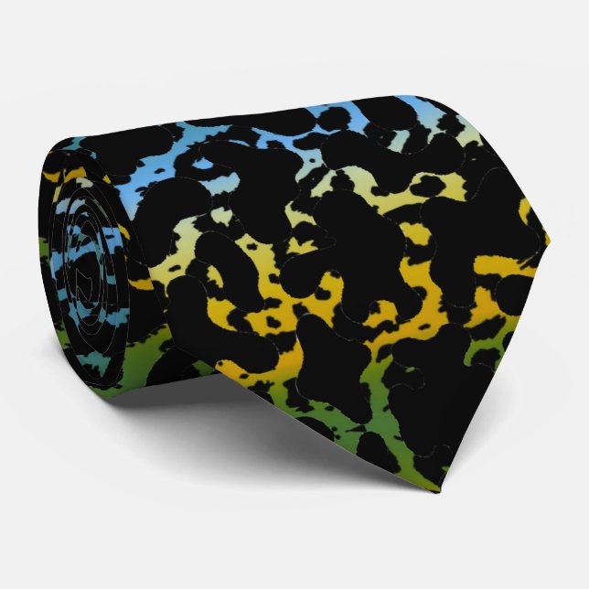 Corbata de leopardo en multicolor krawatte (Gerollt)