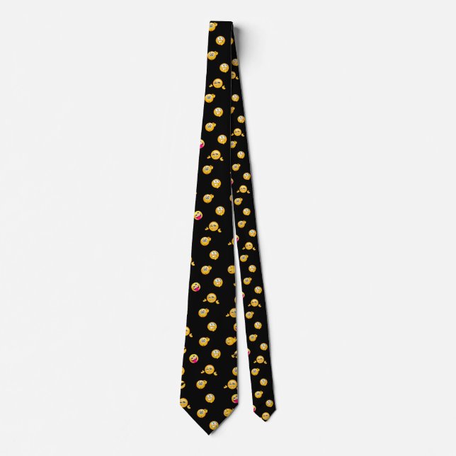 Corbata Emojis diver/Negro Krawatte (Vorderseite)