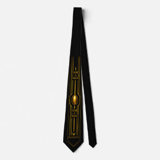 Corbata PEAFDOVE® GOLDEN EGG TIE — “I AM A MAN” No Krawatte