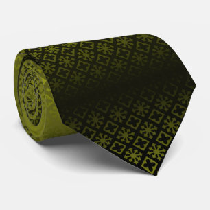 Corbata verde oliva con negro krawatte