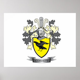 Corbett Familienwappen Coat of Arms Poster