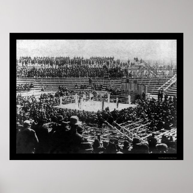 Corbett gegen Fitzsimmons Boxing Match 1897 Poster (Vorne)