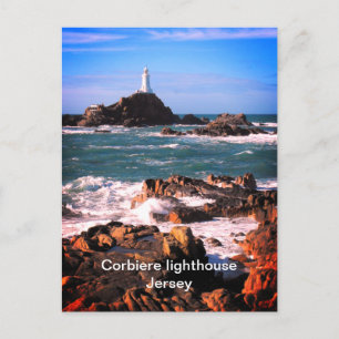 Corbiere lighthouse Jersey Postkarte