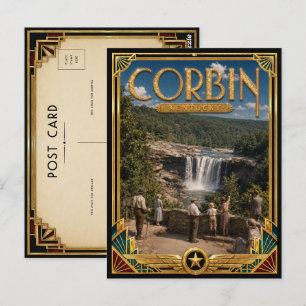 Corbin Kentucky Vintage Art Deco Golden Age Postkarte