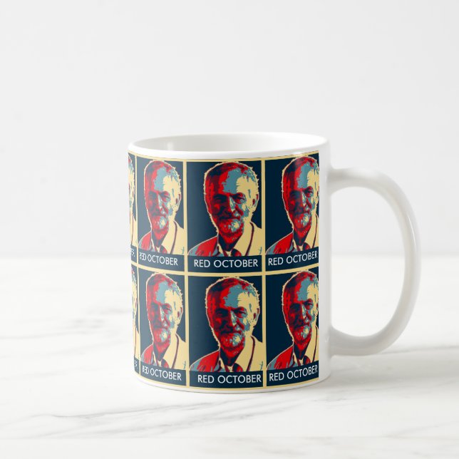 corbyn Arbeitsanhänger kundengerechte ROTE OKTOBER Kaffeetasse (Rechts)