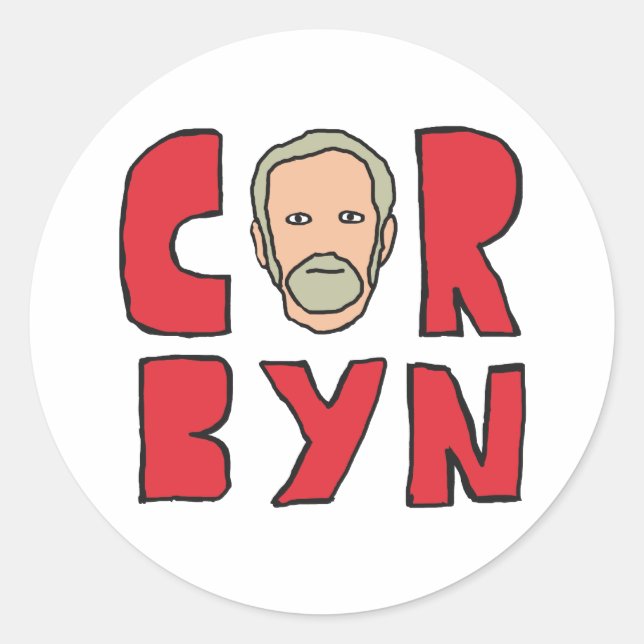 Corbyn Runder Aufkleber (Vorderseite)