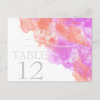 Corchid Watercolor Butterfly Bliss Table Card