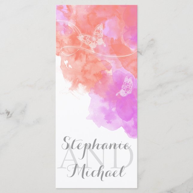 Corchid Watercolor Butterfly Program Rack Programm (Vorderseite)