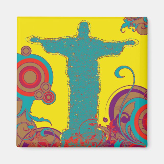 Corcovado Christ Statue Magnet (Vorne)