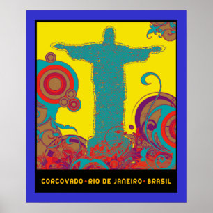 Corcovado graphic poster