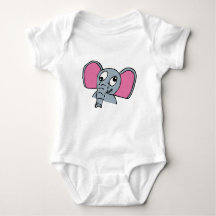 Cordelia Elephant Baby One-sie Baby Bodysuit