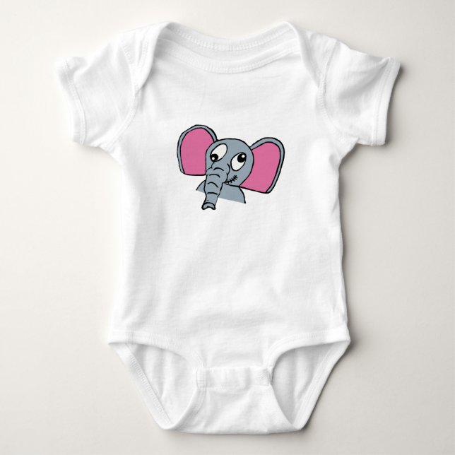 Cordelia Elephant Baby One-sie Baby Bodysuit Strampler (Vorderseite)