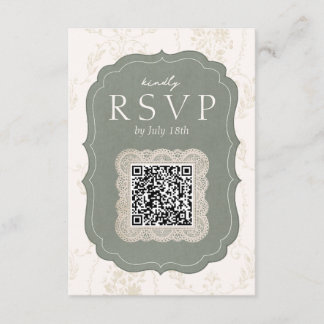 Cordelias Spitze Hochzeit RSVP Karte
