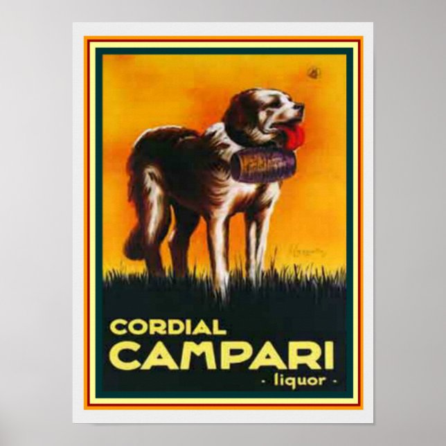 Cordial Campari Liquor Print 12 x 16 Poster (Vorne)