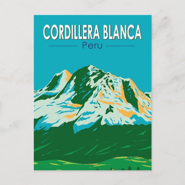 Cordillera Blanca Peru Kunst, Dichtung und Musik V Postkarte (Vorderseite)