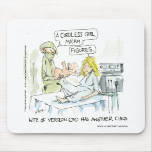 Cordless Baby Funny Cards T-Shirts Tasse und Gesch Mousepad