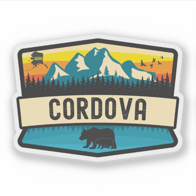Cordoba, Alaska Aufkleber (Vorderseite)