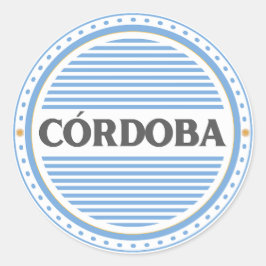 Córdoba City Pride Emblem – Argentine Identity Runder Aufkleber