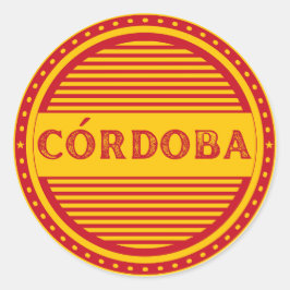 Córdoba City Pride Emblem – Spanische Identität Runder Aufkleber
