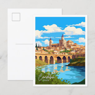 Córdoba Spanien Kunst Vintage-Reiseillustration Postkarte