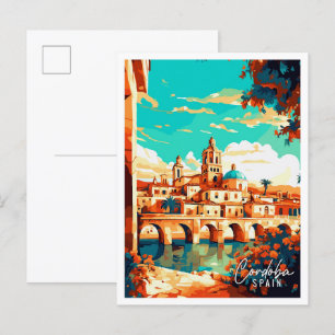 Cordoba Spanien Vintage Illustration Postkarte