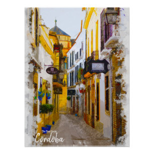 Cordoba Street - Spanien Postkarte Poster
