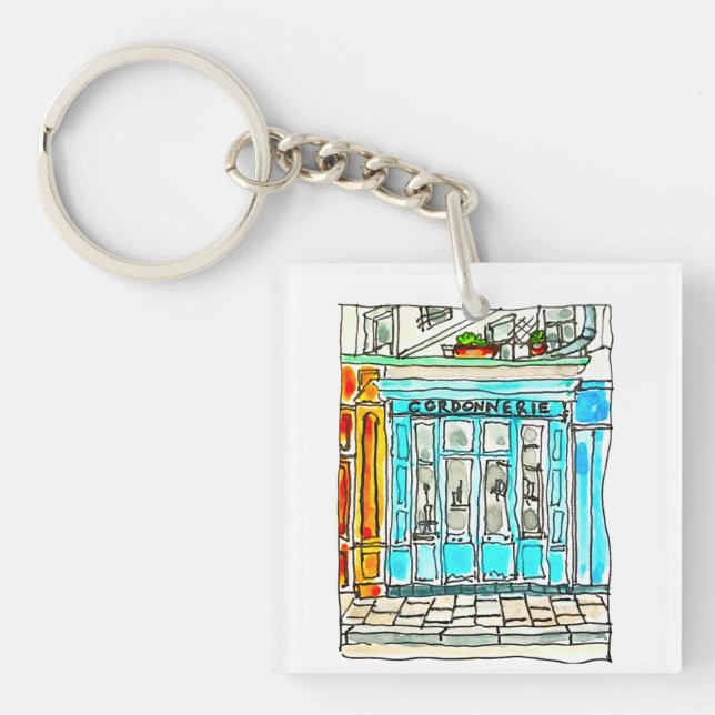 Cordonnerie Wasserfarben Sketch Schlüsselanhänger (Vorderseite)