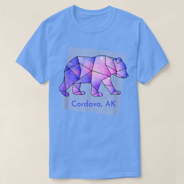 Cordova AK Galaxy Bear Abstrakt Geometrie Tier T-Shirt (Design vorne)