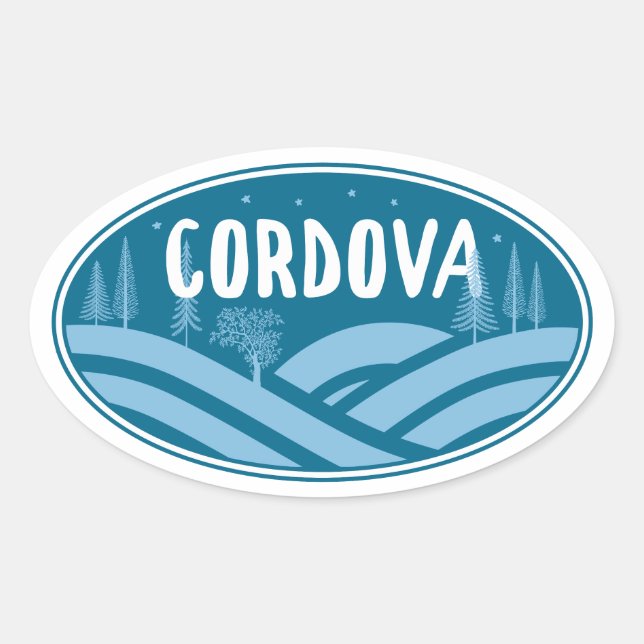 Cordova Alaska Outdoors Ovaler Aufkleber (Vorderseite)
