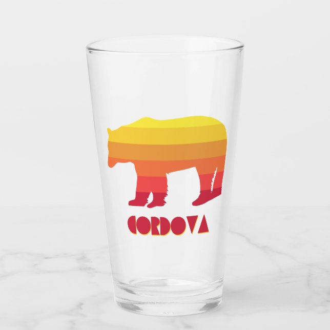 Cordova Alaska Rainbow Bear Glas (Vorderseite)