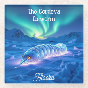Cordova Iceworm Alaska Andenken Souvenir  Glasuntersetzer