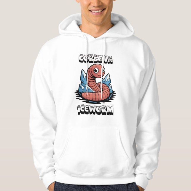 Cordova Iceworm Alaska Cryptid Hoodie (Vorderseite)