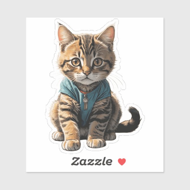 Corduroy cat aufkleber (Blatt)