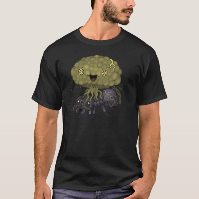 Cordyceps Pilz - schwarze Ameise T-Shirt (Vorderseite)