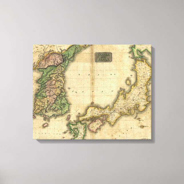 Corea (Korea) und Japan Map (1815) Leinwanddruck (Vorderseite)