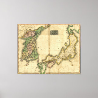 Corea (Korea) und Japan Map (1815) Leinwanddruck