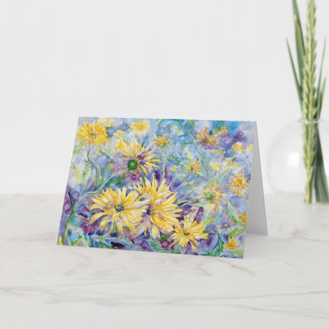 Coreopsis Blank Notecard Dankeskarte (Vorderseite)