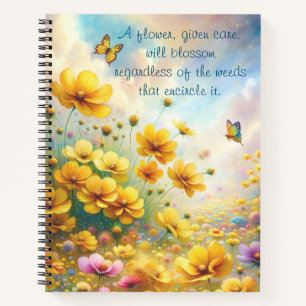 Coreopsis & Quote Notizbuch