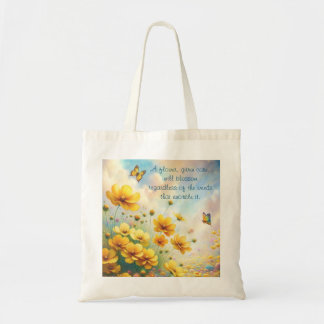 Coreopsis & Quote Tragetasche