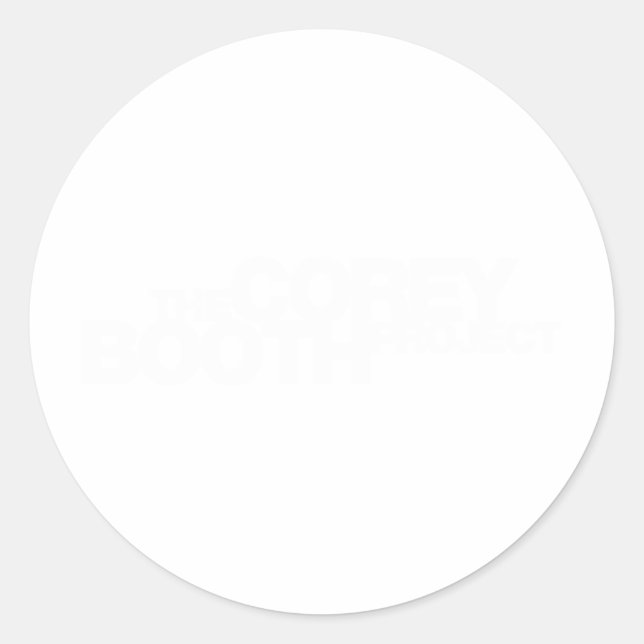 Corey Booth Projekt Mercedes mit weißem oder schwa Runder Aufkleber (Vorderseite)