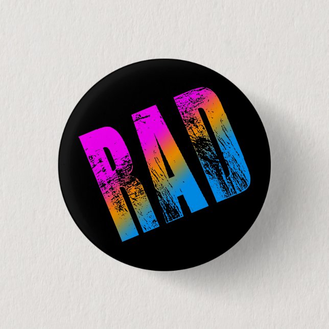 COREY TIGER 1980ER NEUE WAVE KRASSE BUTTON-SCHALTF BUTTON (Vorderseite)