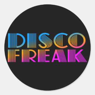 COREY TIGER 1980er RETRO DISCO FREAK MULTICOLOR Runder Aufkleber