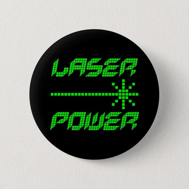 COREY TIGER 1980er RETRO LASER POWER Button (Vorderseite)
