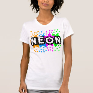 COREY TIGER 1980er RETRO NEON STERNE T-Shirt