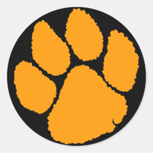 COREY TIGER 1980er RETRO TIGER CLAW ORANGE Runder Aufkleber