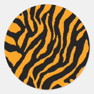 COREY TIGER 1980ER RETRO TIGER STRIPES ORANGE RUNDER AUFKLEBER