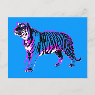 Corey Tiger 1980er Retro Vintag Wild Tiger Postkarte