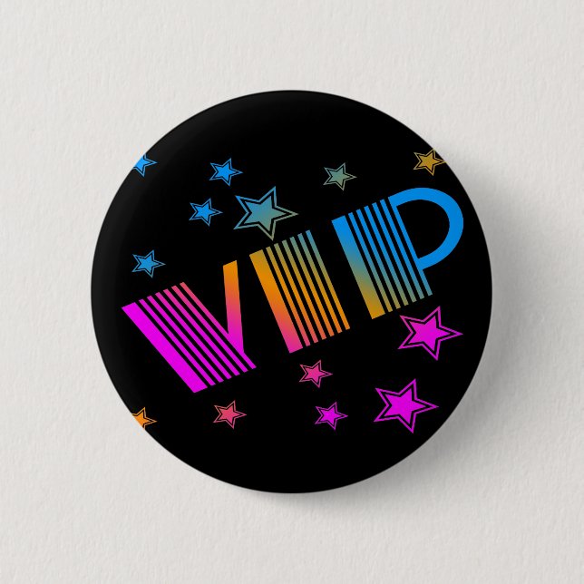 COREY TIGER 1980er RETRO VIP STARS Button (Vorderseite)